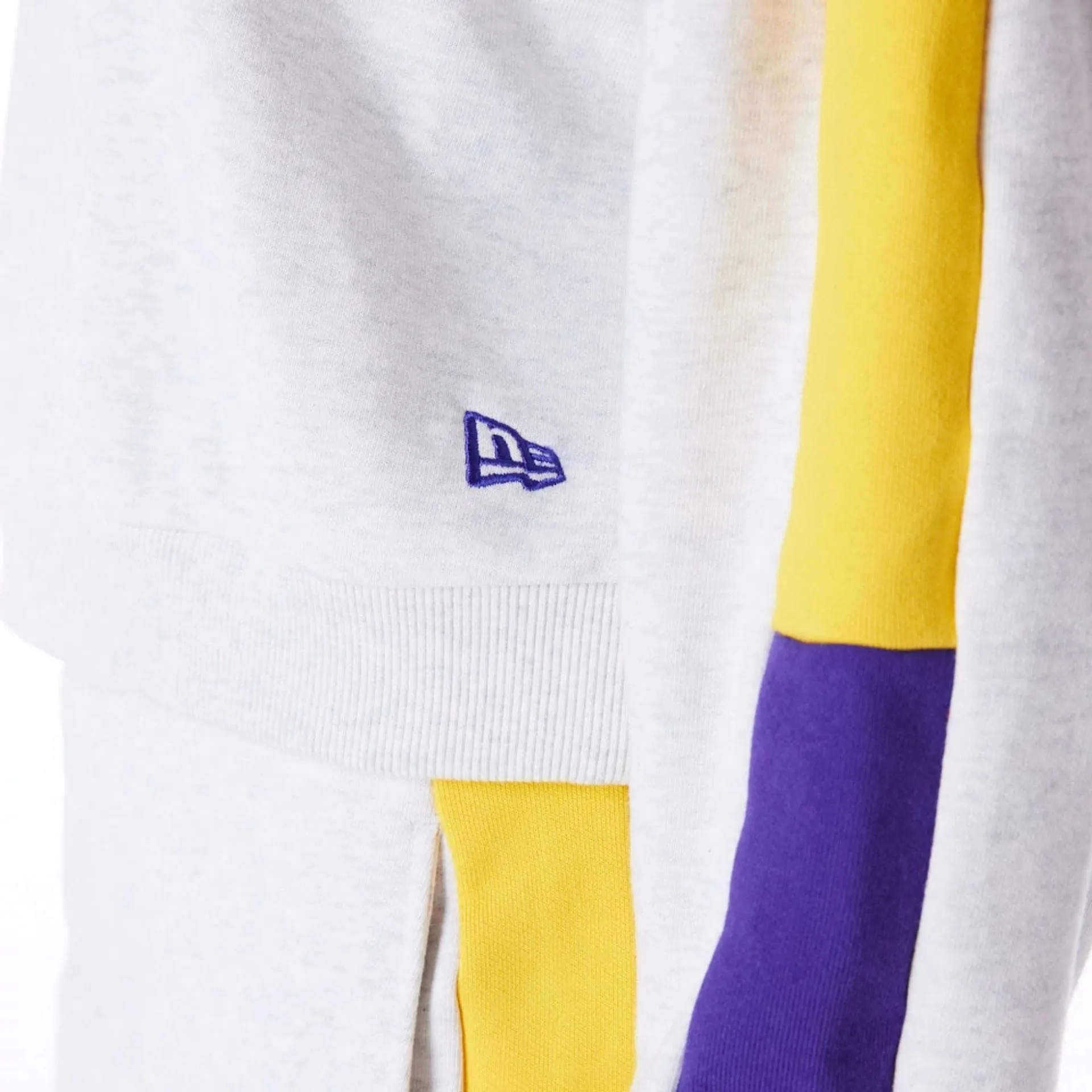 LA Lakers Womens NBA Colour Block Grey Pullover Hoodie NEW ERA