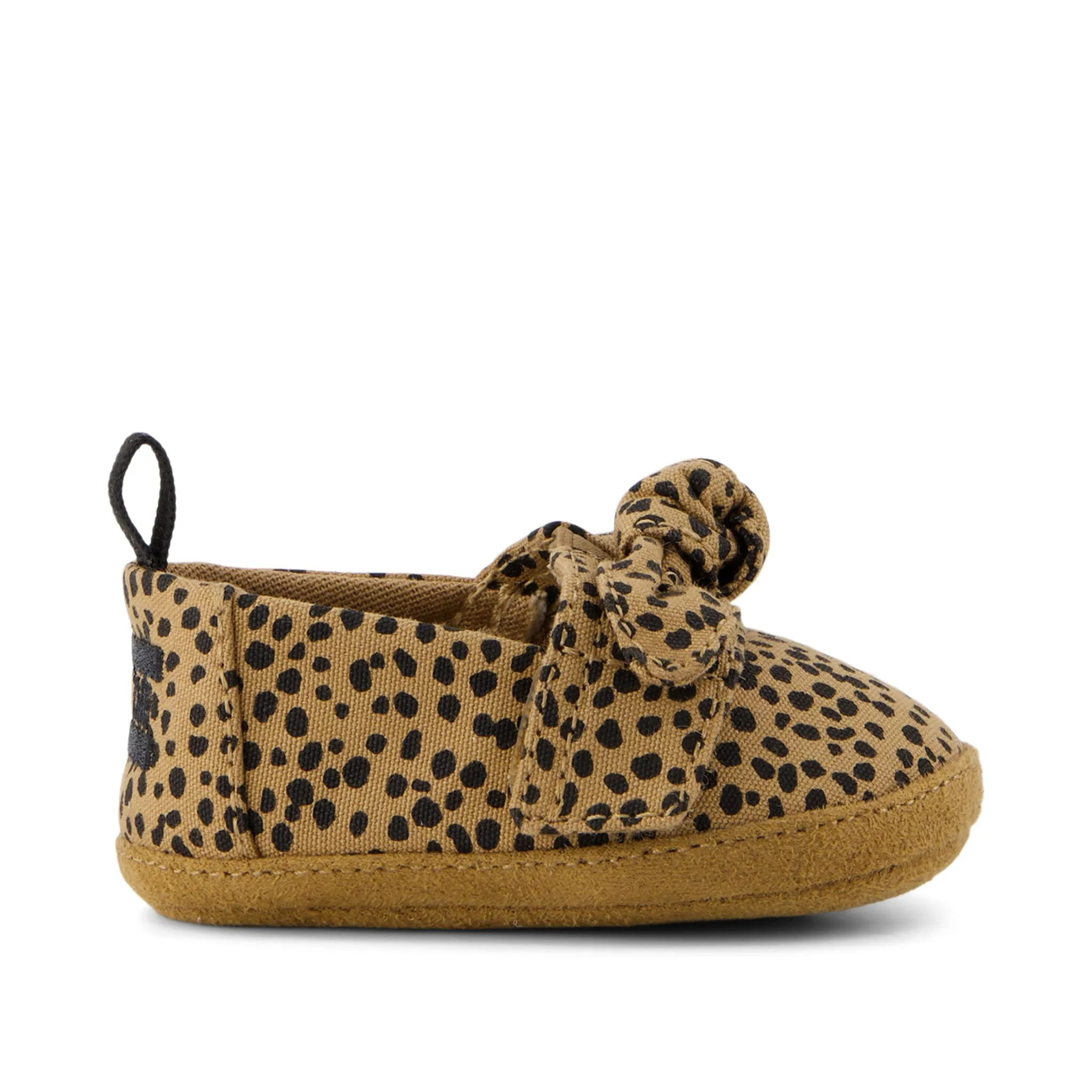 Layette Alpargata Brown Mini Cheetah Toddler Crib Shoe