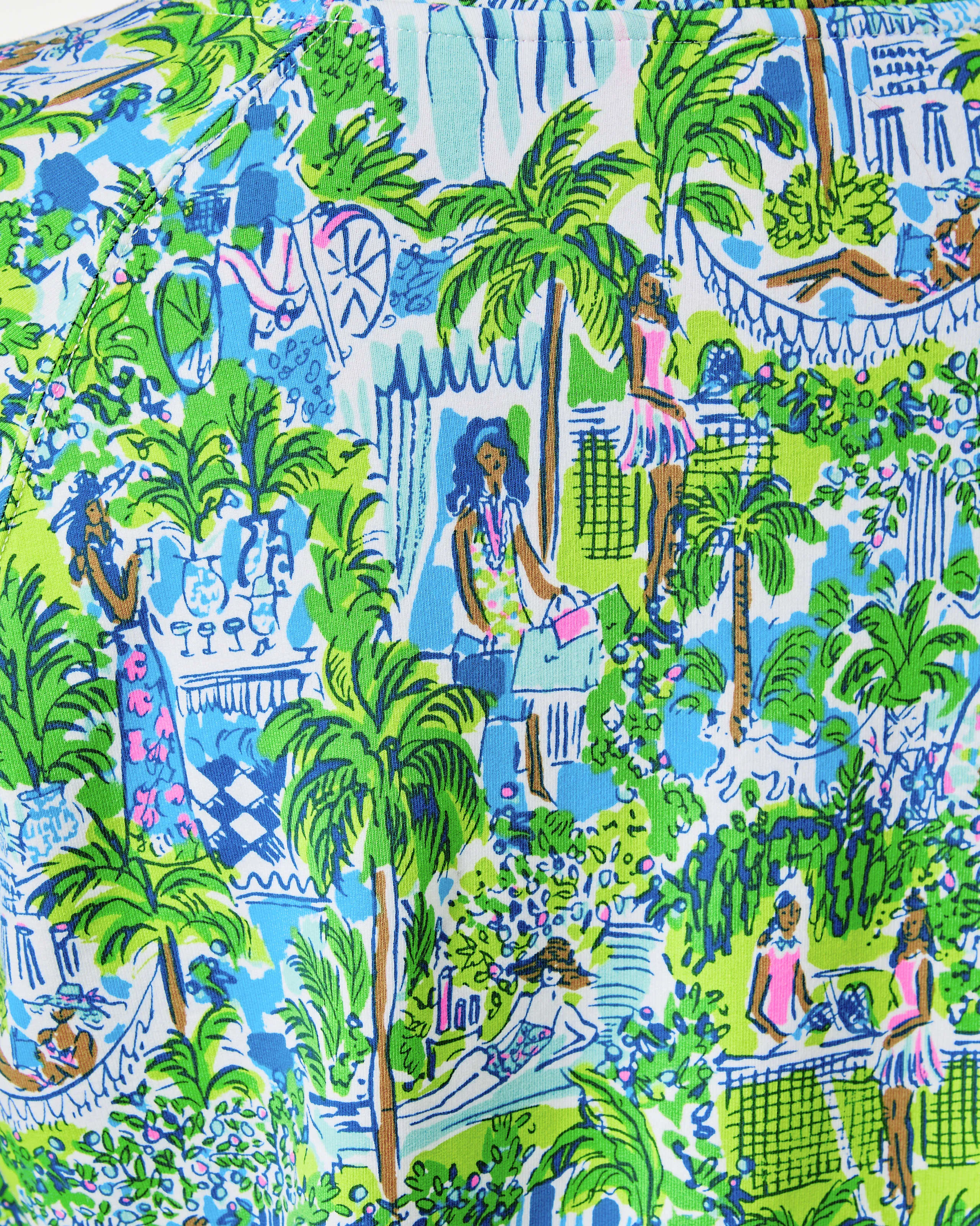 Lilly Pulitzer Jax Long Sleeve Popover - Sprout Green Lilly On Holiday