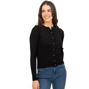 M&S Womens Classic Black Cardigan Button Up