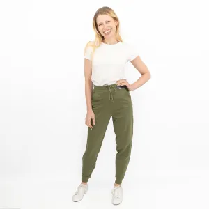 M&S Womens Classic Jogger Cotton Rich Olive Green