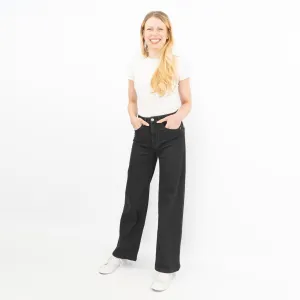 M&S Womens Wide Leg Jeans Black