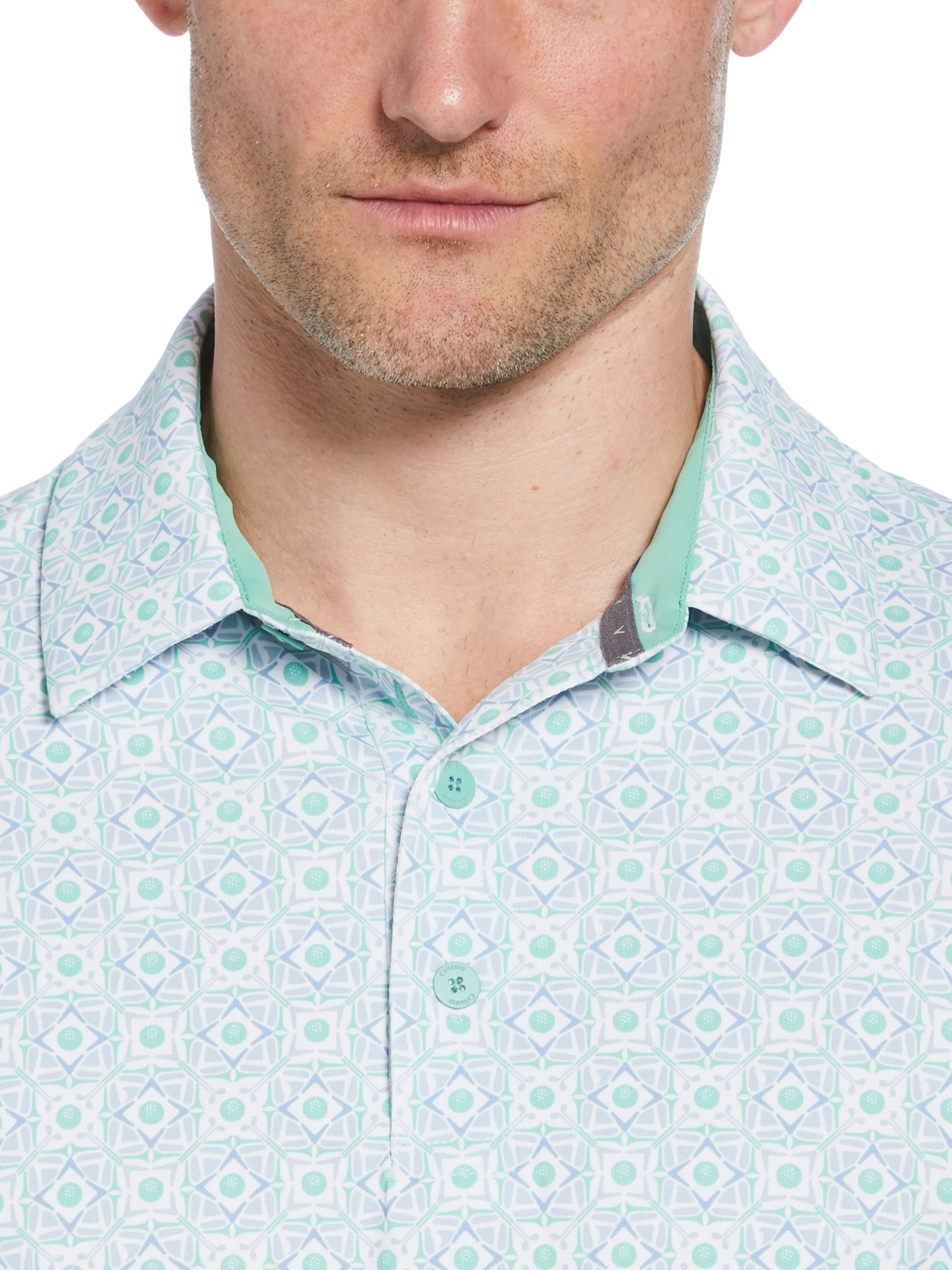 Mens Foulard Print Golf Polo Callaway Apparel
