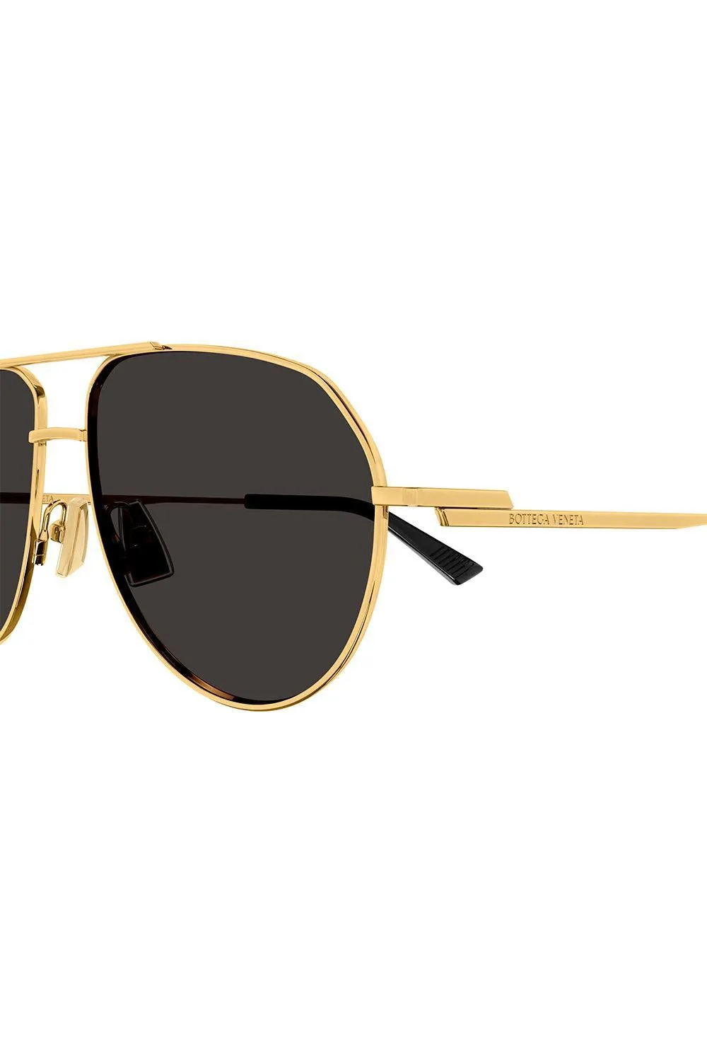Minimalist Full Rim Aviator - Gold Grey