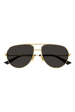 Minimalist Full Rim Aviator - Gold Grey
