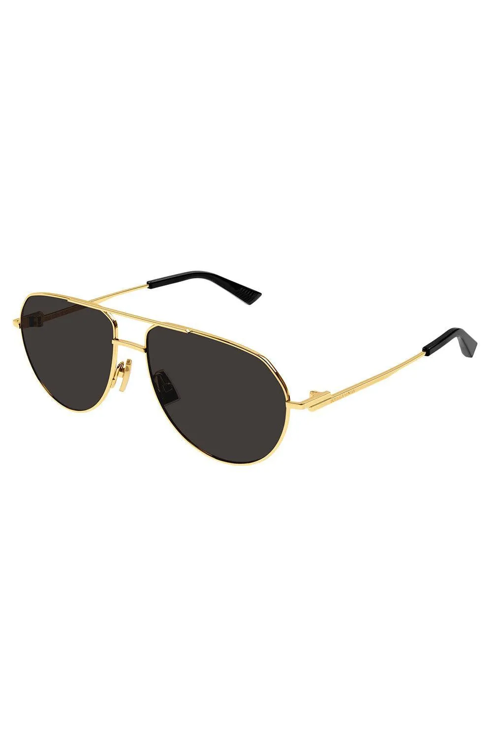 Minimalist Full Rim Aviator - Gold Grey