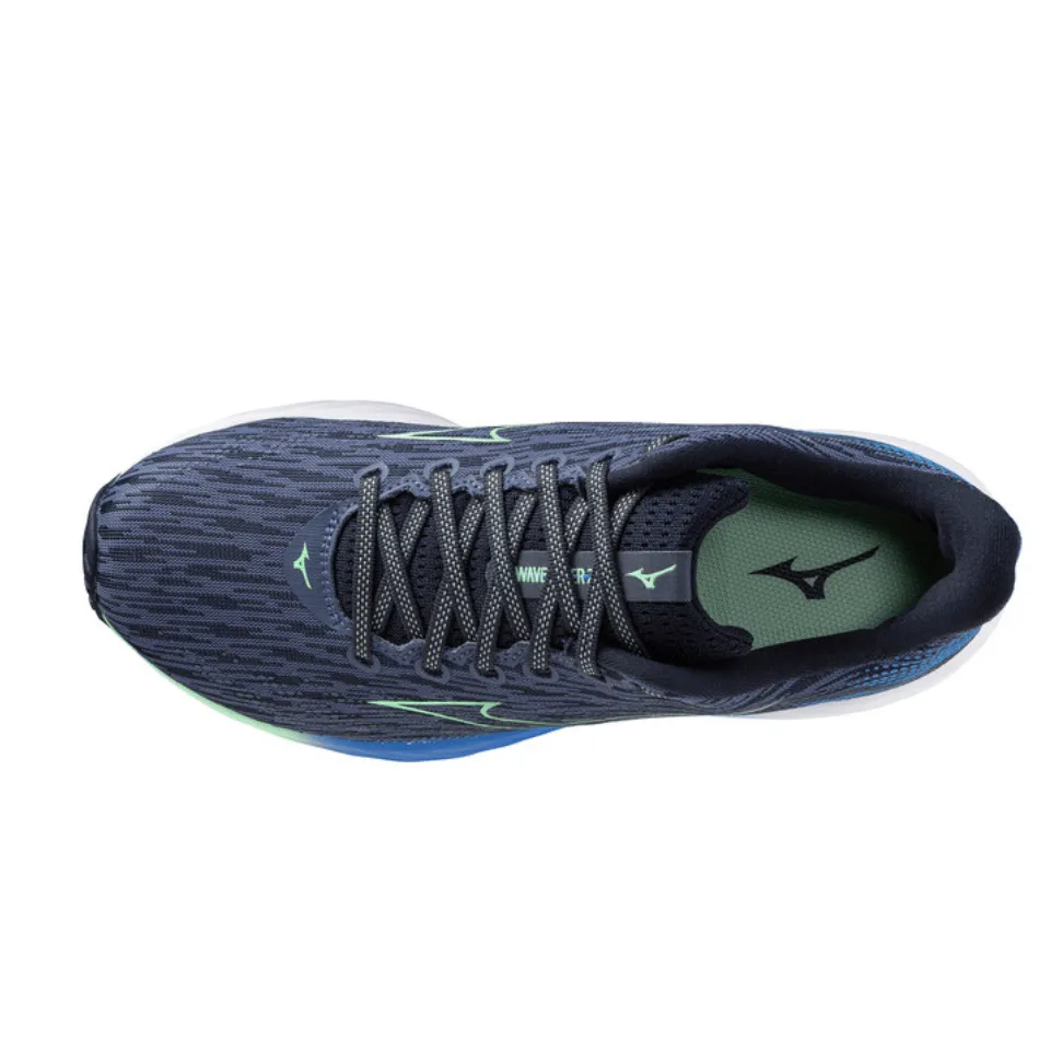 Mizuno Men's Wave Rider 28 Running Shoes in Vintage Indigo/Neo Mint/Frontier Blue SS25