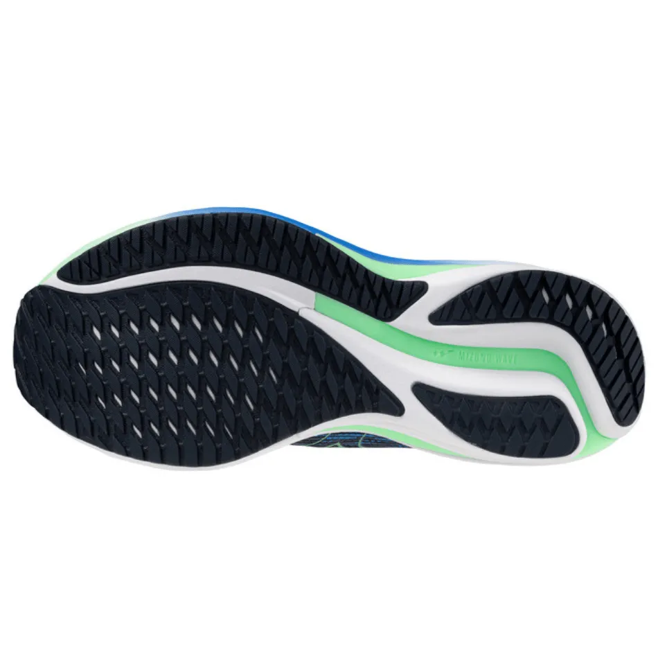 Mizuno Men's Wave Rider 28 Running Shoes in Vintage Indigo/Neo Mint/Frontier Blue SS25