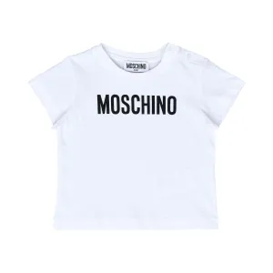 Moschino Kids Babies Cotton T-shirt With Logo