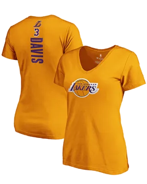 Name & Number Vertical Womens Anthony Davis Los Angeles Lakers Tee