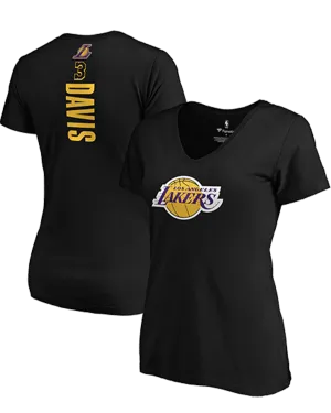 Name & Number Vertical Womens Anthony Davis Los Angeles Lakers Tee