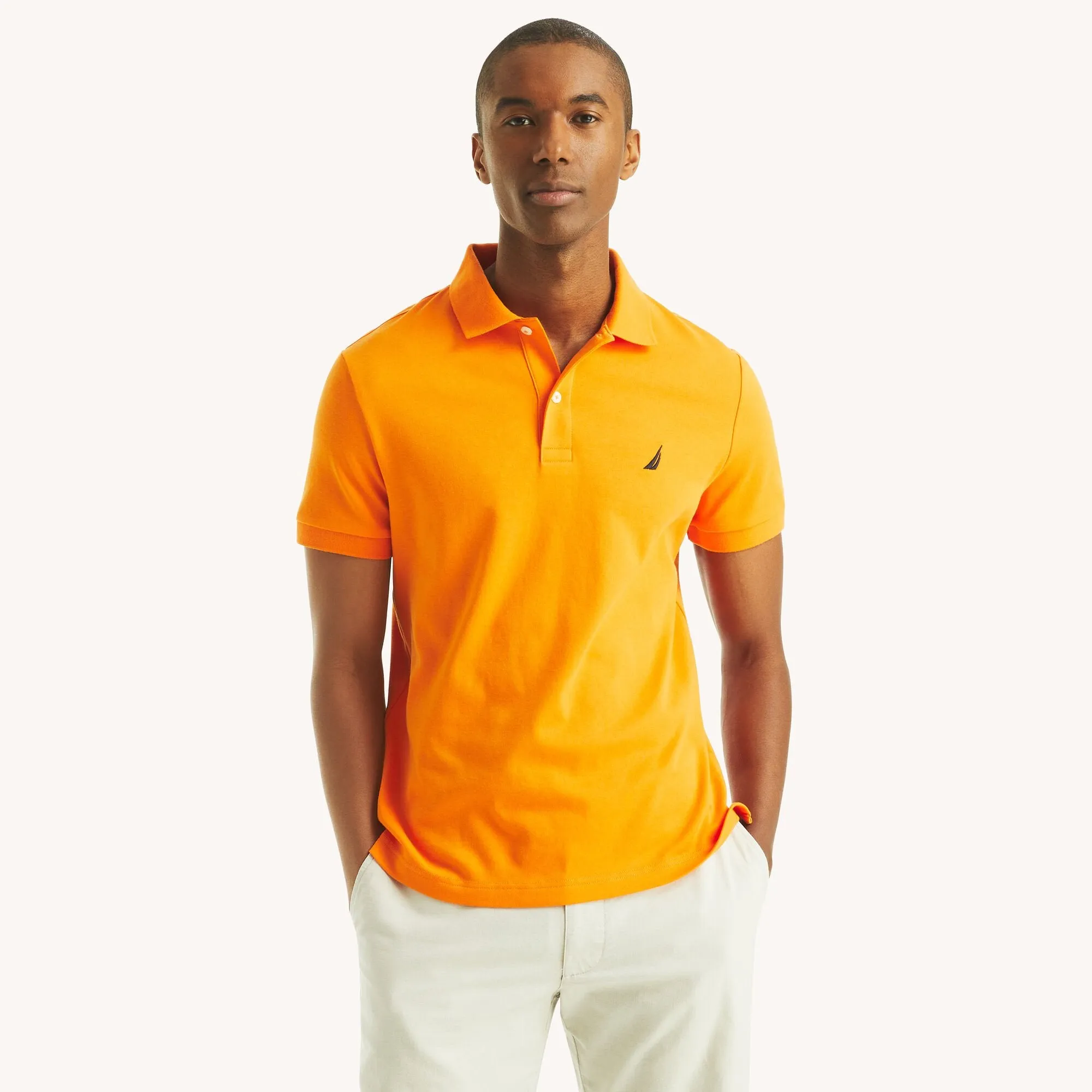 Nautica Mens Slim Fit Interlock Polo