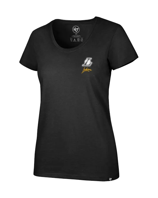 Neon Backer Club Womens Los Angeles Lakers Tee