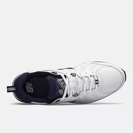 NEW BALANCE MEN'S 624V5 WHITE/NAVY SHOE (2E WIDE)