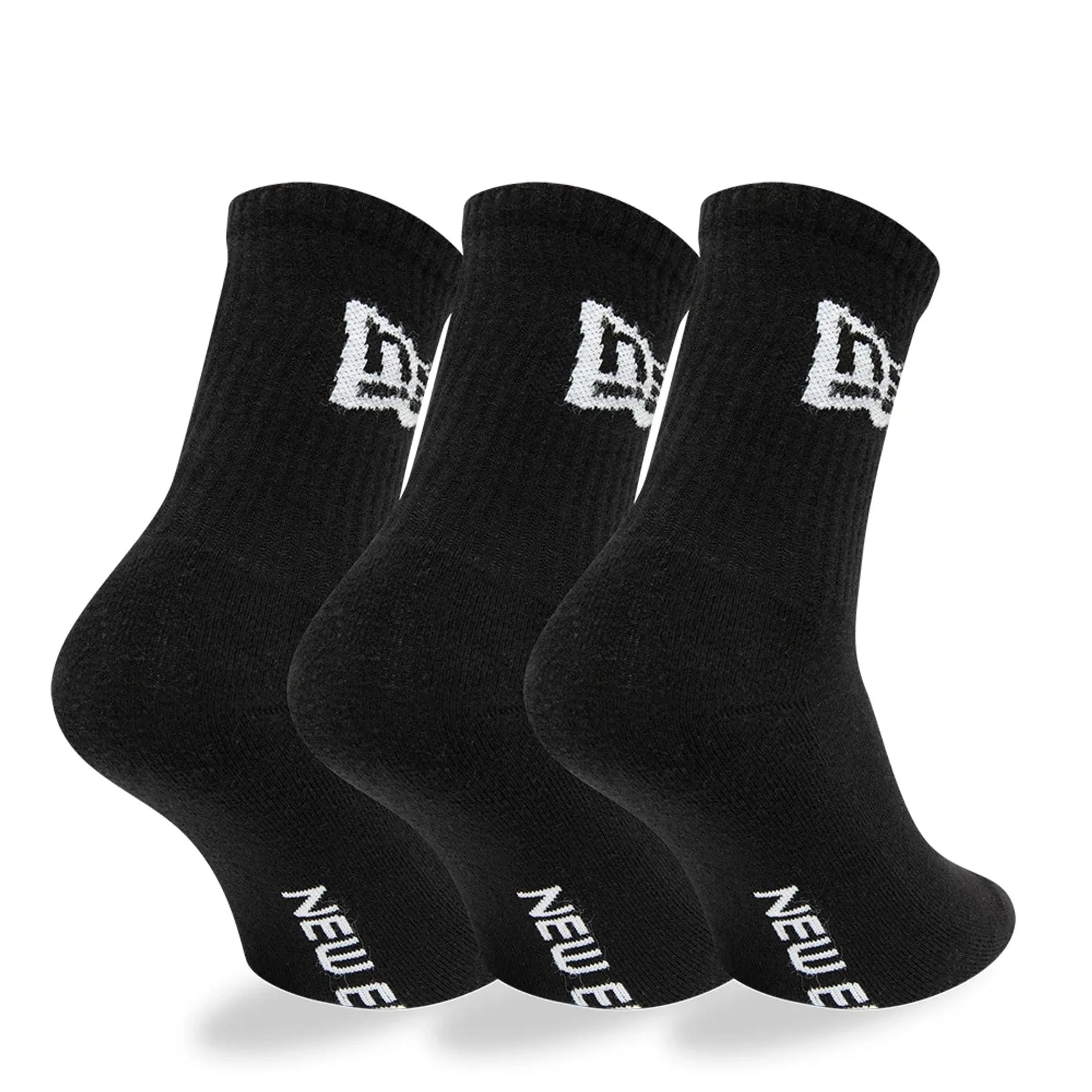 New Era Flag 3 Pack Crew Black Socks NEW ERA