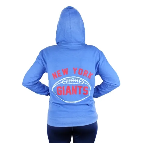 New York Giants NFL Football Womens Double Coverage Full Zip Hoodie