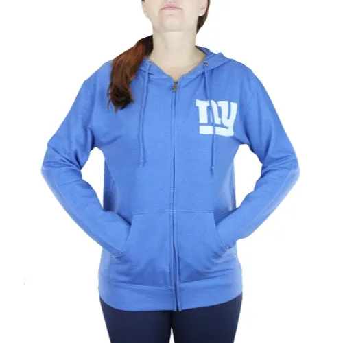 New York Giants NFL Football Womens Double Coverage Full Zip Hoodie