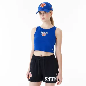 New York Knicks Womens NBA Team Logo Blue Crop Tank Top NEW ERA