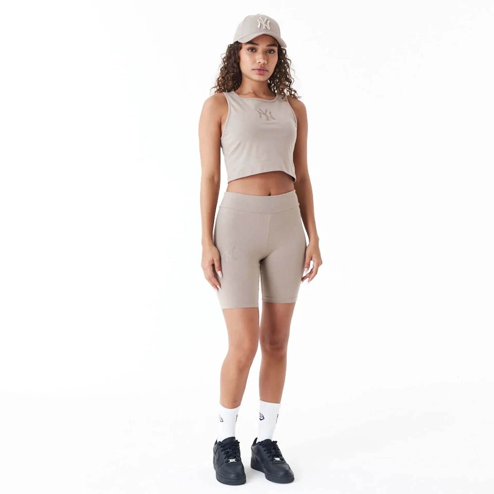 New York Yankees MLB Lifestyle Brown Womens Cycling Shorts NEW ERA
