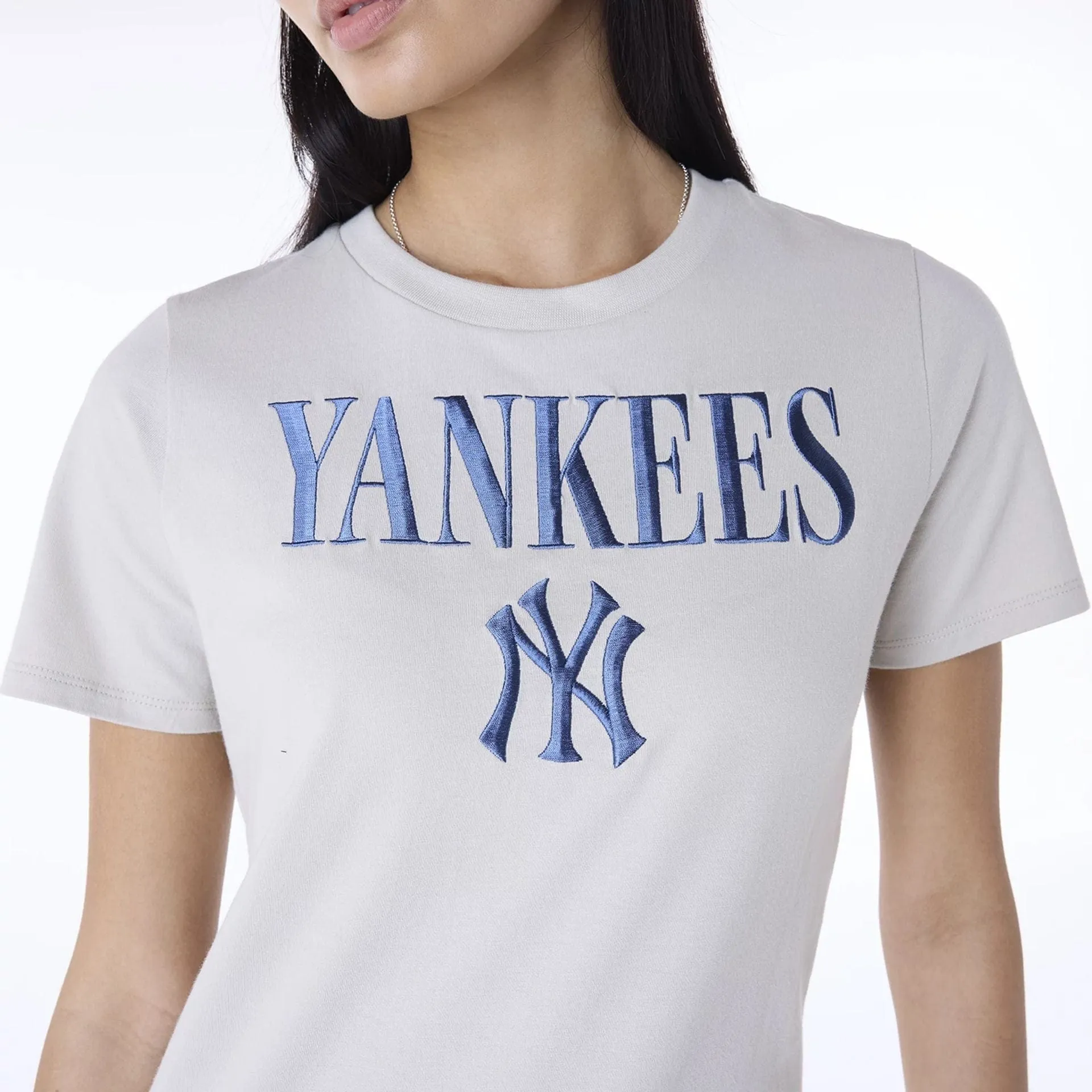 New York Yankees Womens MLB Cream T-Shirt NEW ERA