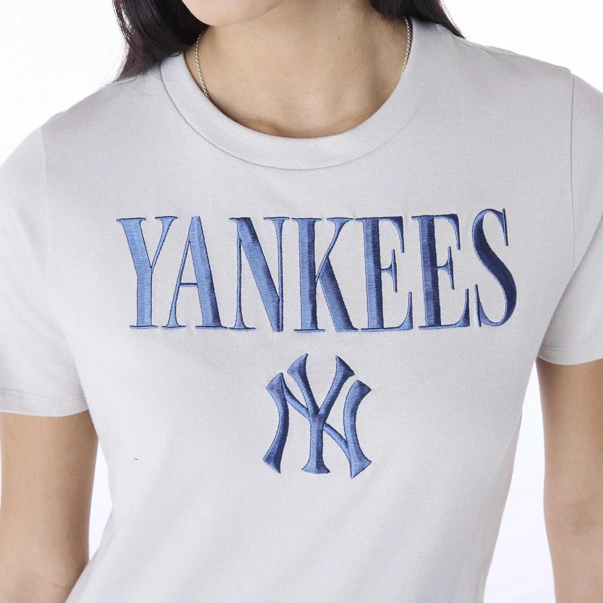 New York Yankees Womens MLB Cream T-Shirt NEW ERA