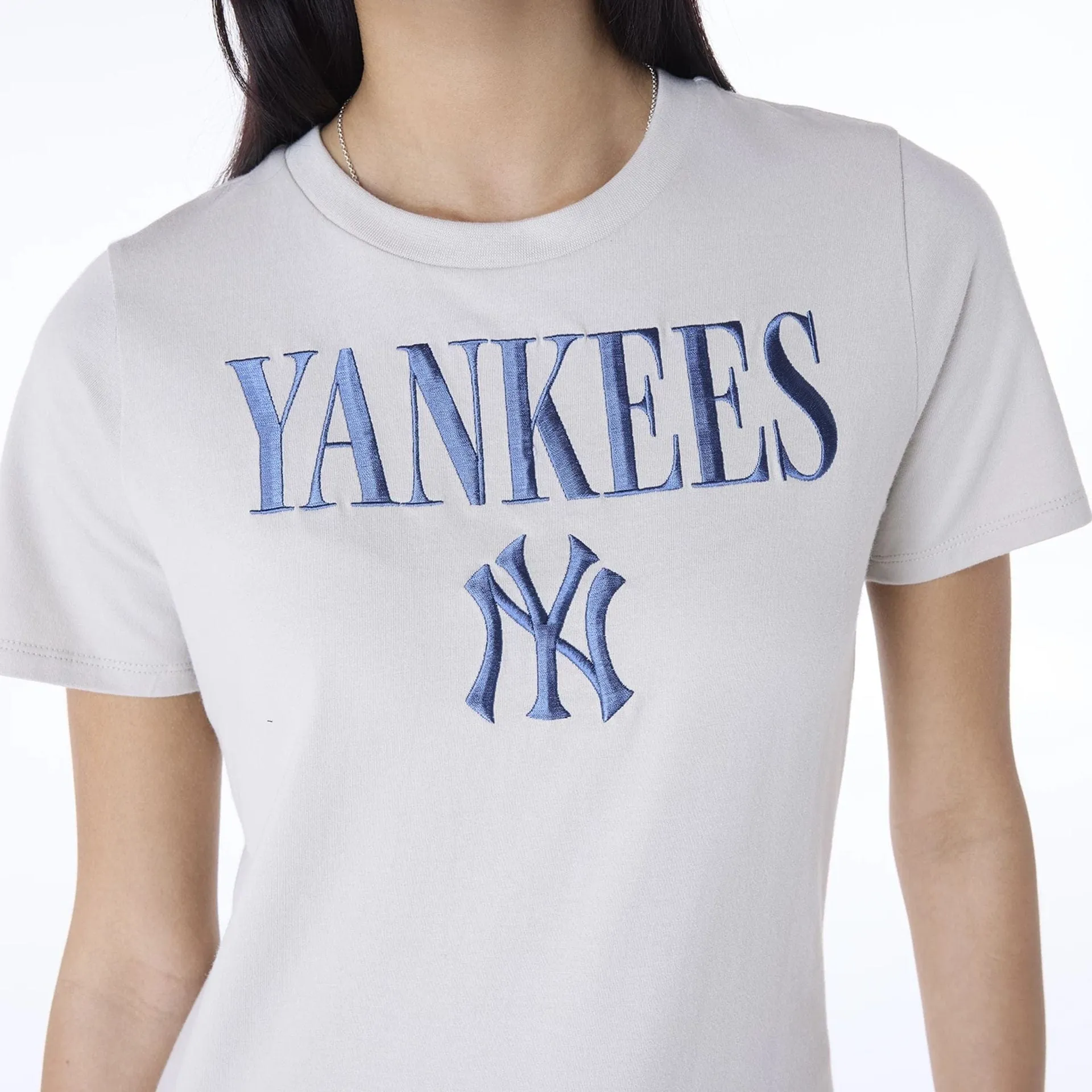 New York Yankees Womens MLB Cream T-Shirt NEW ERA
