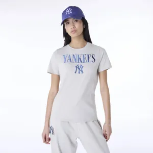 New York Yankees Womens MLB Cream T-Shirt NEW ERA