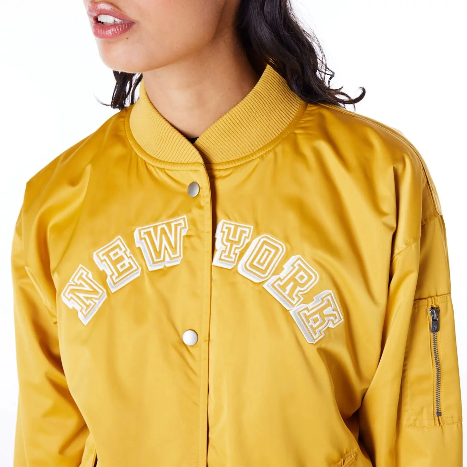 New York Yankees Womens MLB Dark Yellow Bomber Jacket NEW ERA