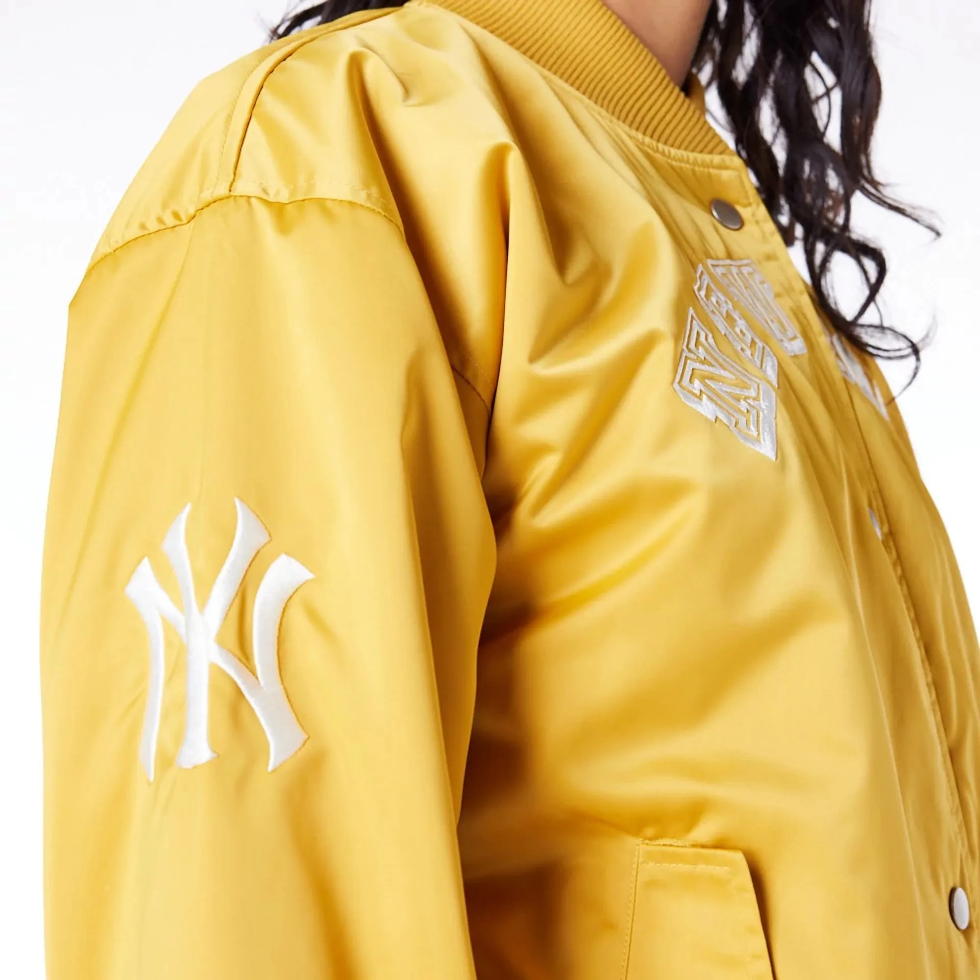 New York Yankees Womens MLB Dark Yellow Bomber Jacket NEW ERA