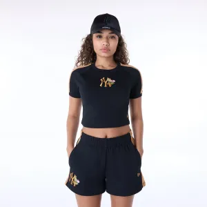 New York Yankees Womens MLB Floral Black T-Shirt NEW ERA