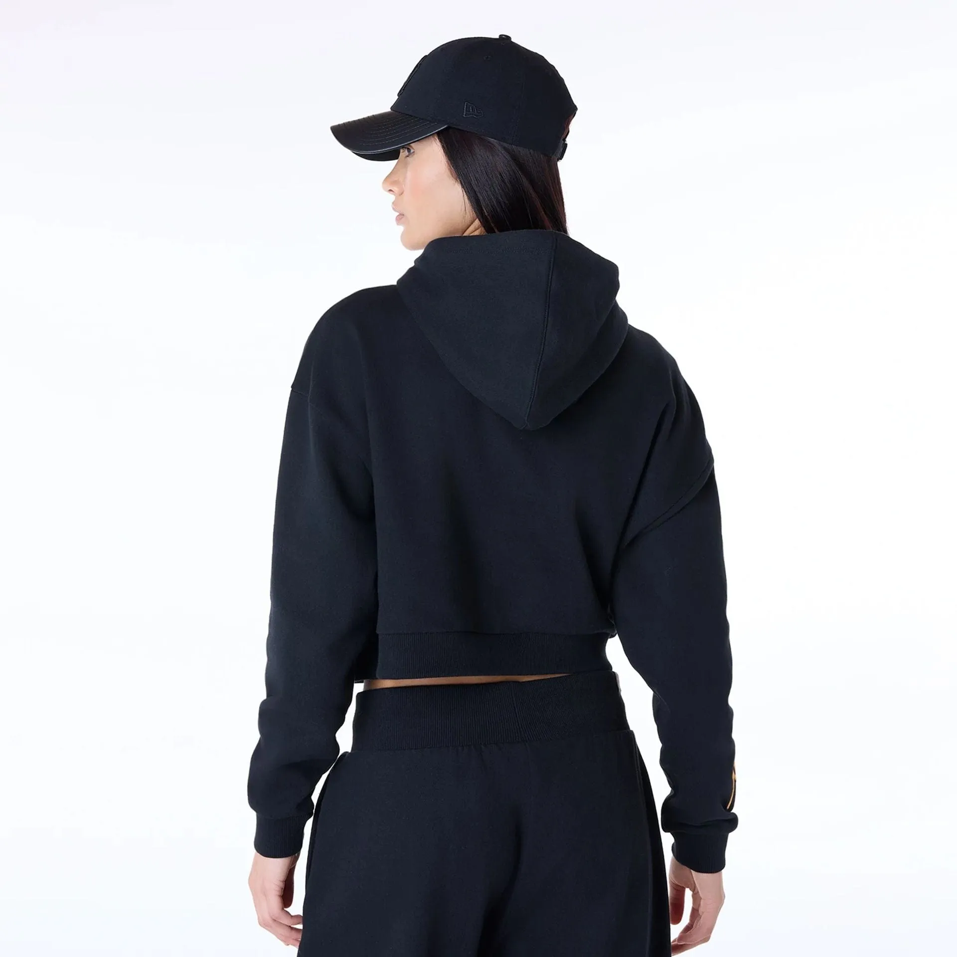 New York Yankees Womens MLB Graphic Black Pullover Hoodie NEW ERA
