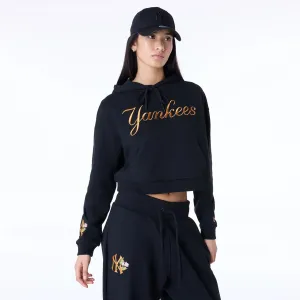 New York Yankees Womens MLB Graphic Black Pullover Hoodie NEW ERA