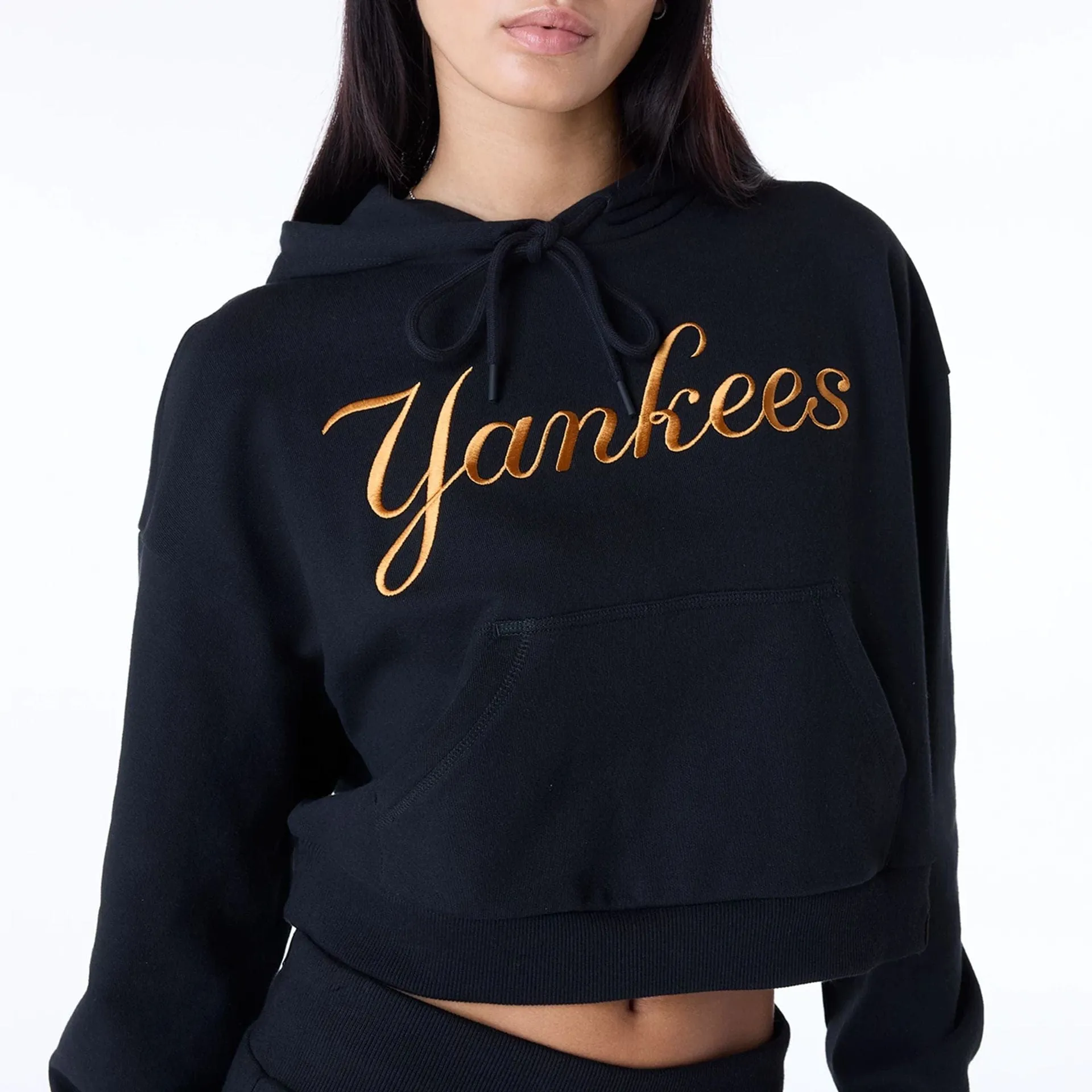 New York Yankees Womens MLB Graphic Black Pullover Hoodie NEW ERA