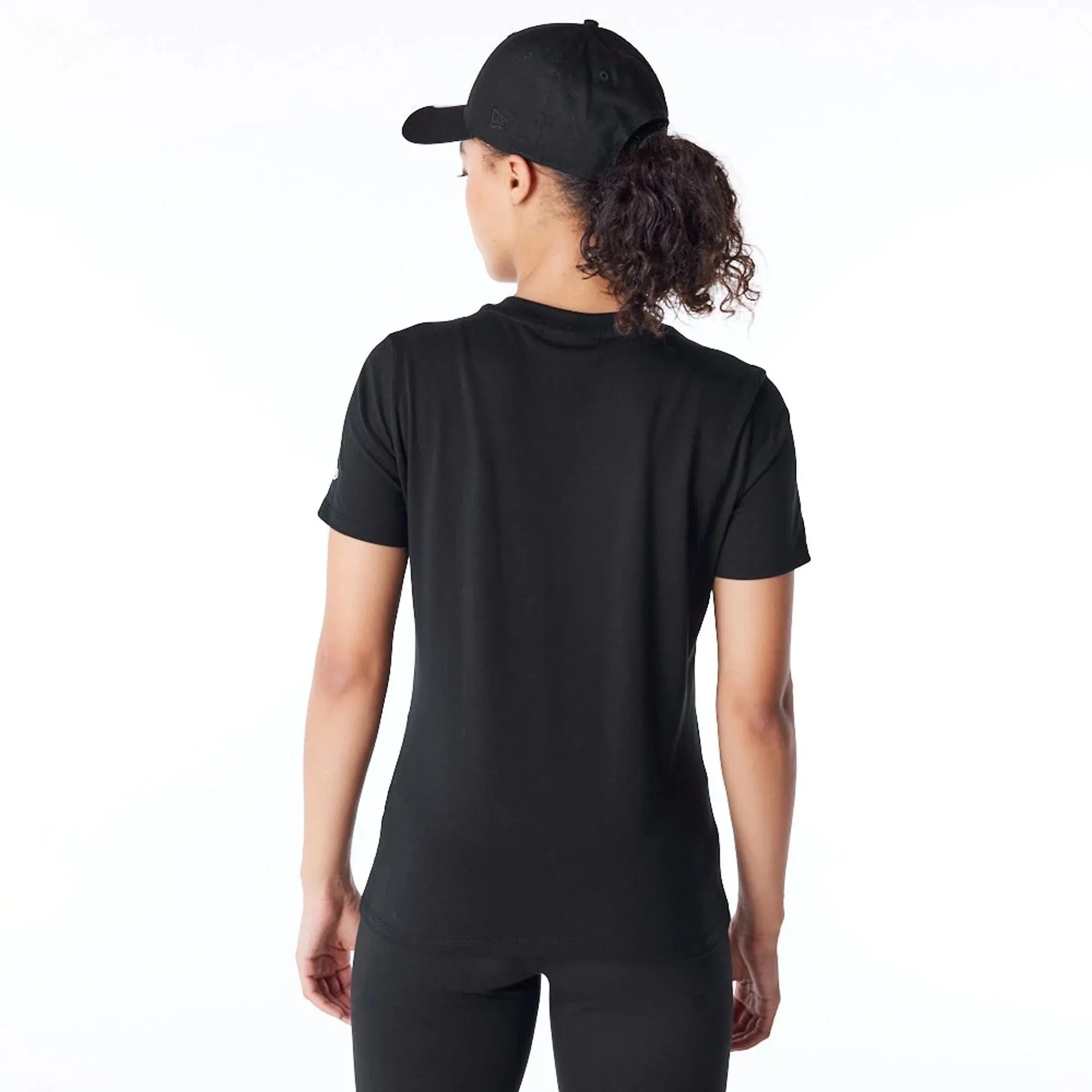 New York Yankees Womens MLB League Essential Black T-Shirt NEW ERA