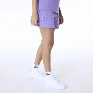 New York Yankees Womens MLB League Essential Purple Shorts NEW ERA