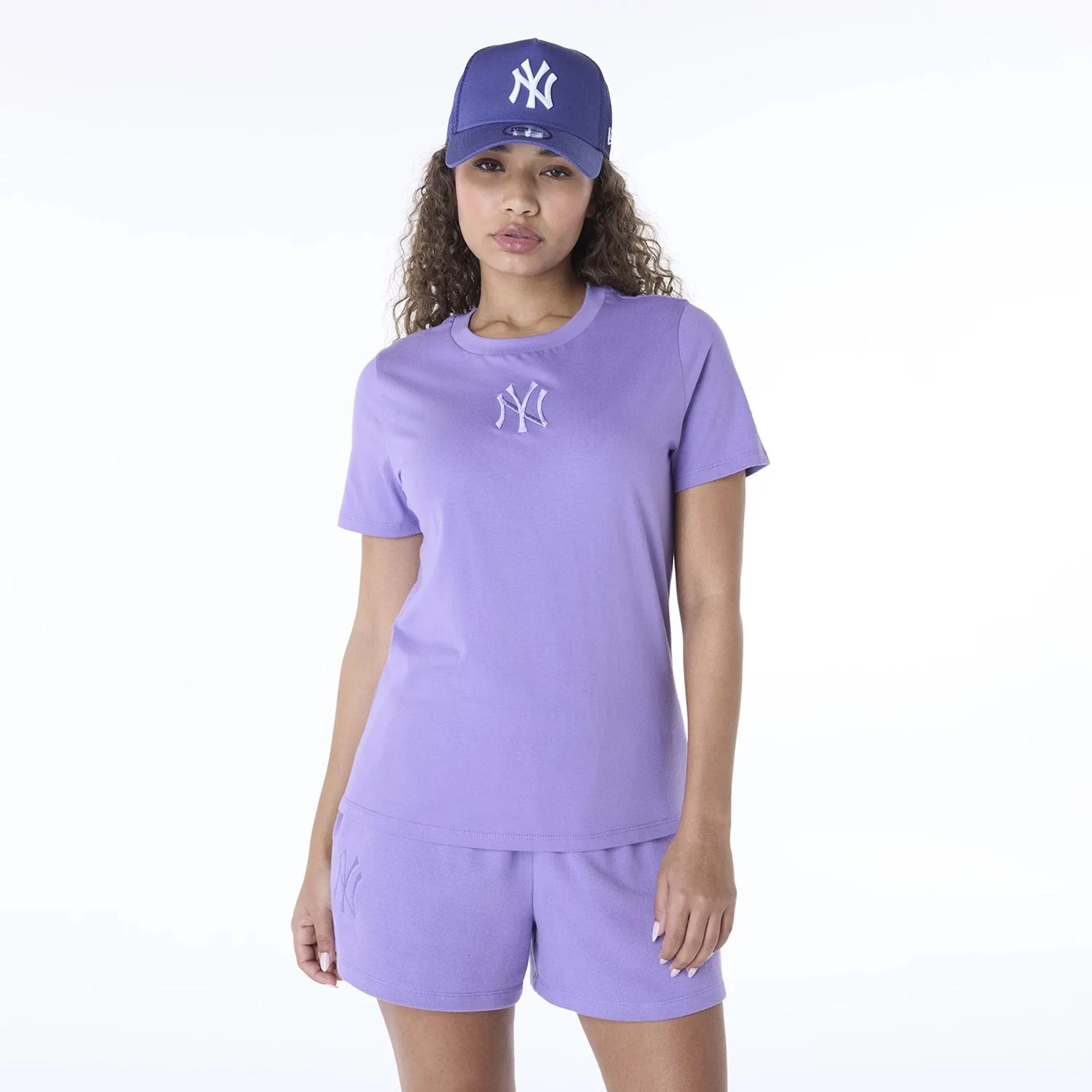 New York Yankees Womens MLB League Essential Purple T-Shirt NEW ERA