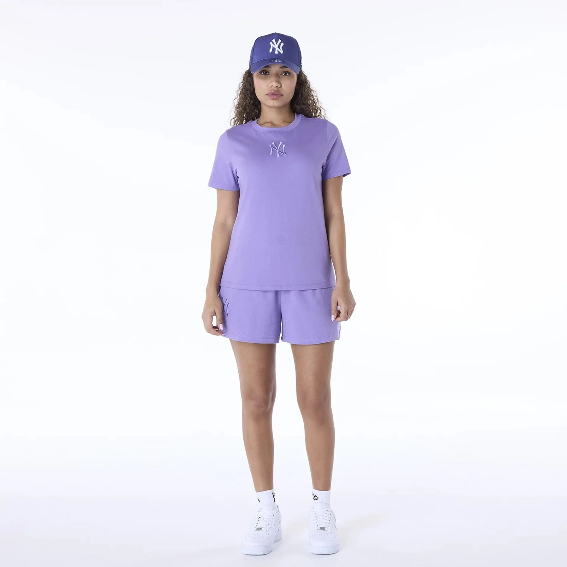 New York Yankees Womens MLB League Essential Purple T-Shirt NEW ERA