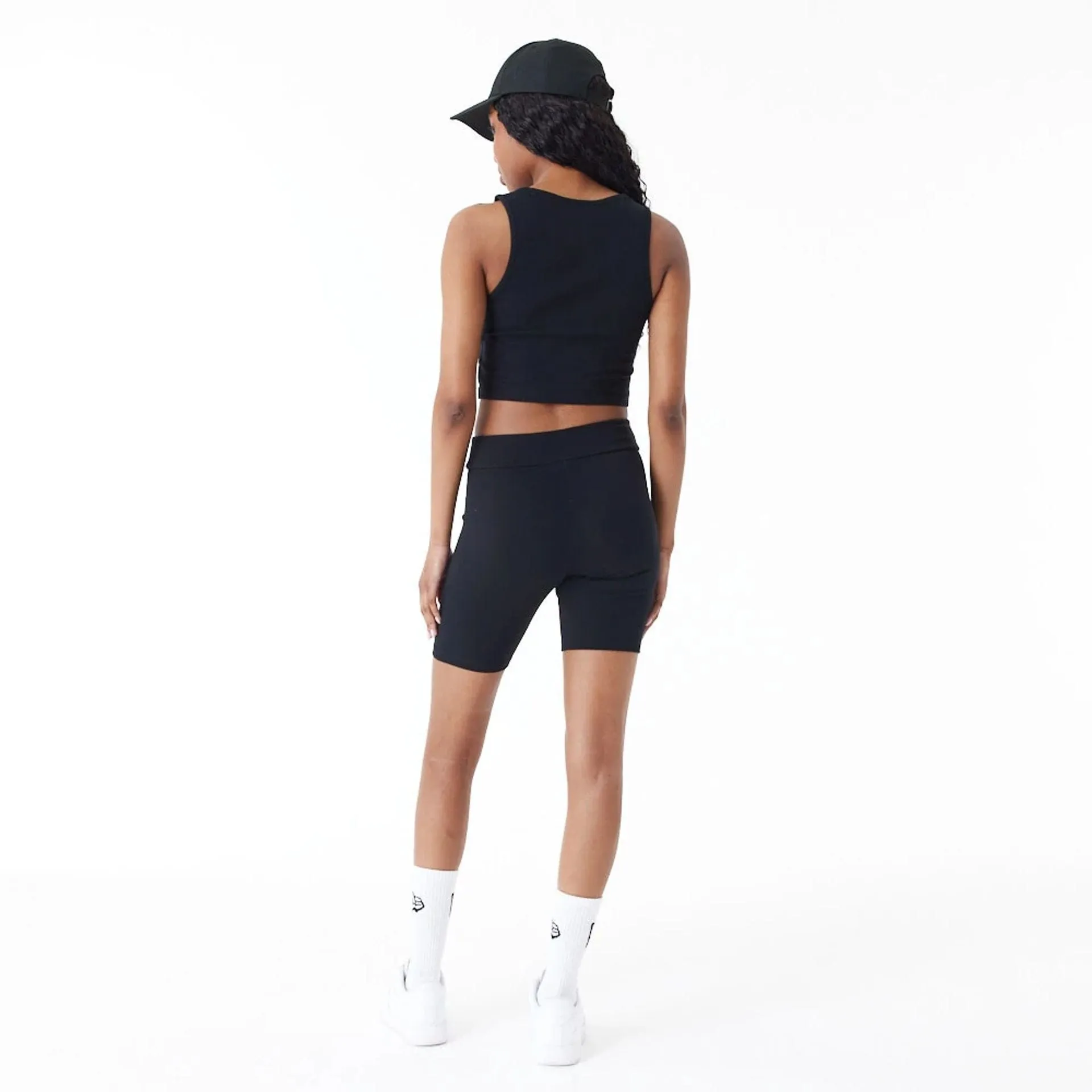 New York Yankees Womens MLB Lifestyle Black Cycling Shorts NEW ERA