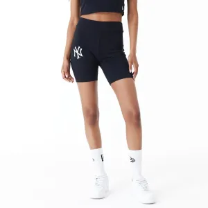 New York Yankees Womens MLB Lifestyle Black Cycling Shorts NEW ERA