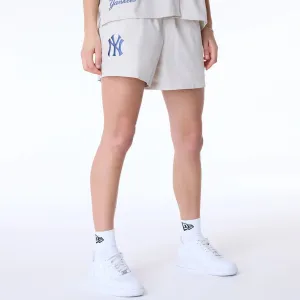 New York Yankees Womens MLB Light Beige Shorts NEW ERA