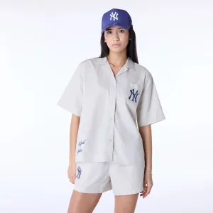New York Yankees Womens MLB Script Revere Cream T-Shirt NEW ERA
