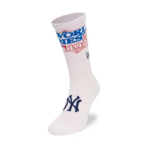 New York Yankees World Series White Crew Socks NEW ERA