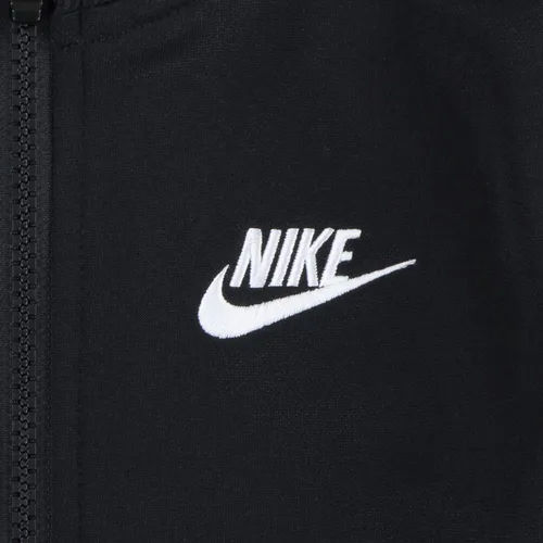 NIKE KID'S LOGO TAPING BLACK FULL ZIP TRACKSUIT SET