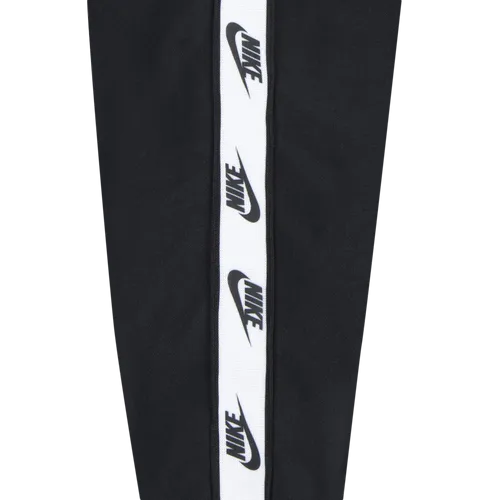 NIKE KID'S LOGO TAPING BLACK FULL ZIP TRACKSUIT SET
