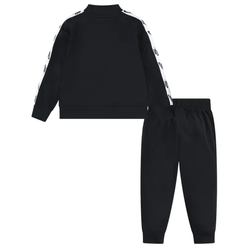 NIKE KID'S LOGO TAPING BLACK FULL ZIP TRACKSUIT SET