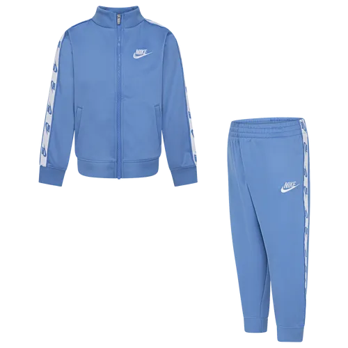 NIKE KID'S LOGO TAPING FULL ZIP BLUE TRACKSUIT SET