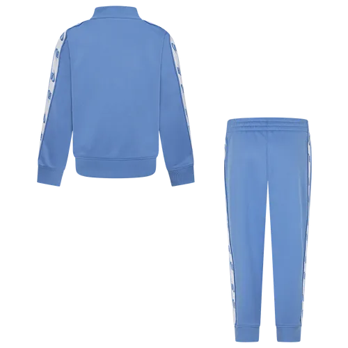 NIKE KID'S LOGO TAPING FULL ZIP BLUE TRACKSUIT SET