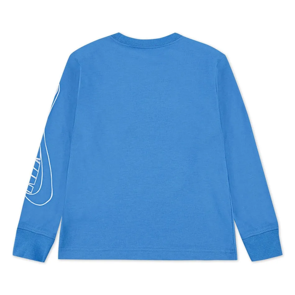 NIKE KID'S ON THE MOVE LONG SLEEVES BLUE SWEATSHIRT