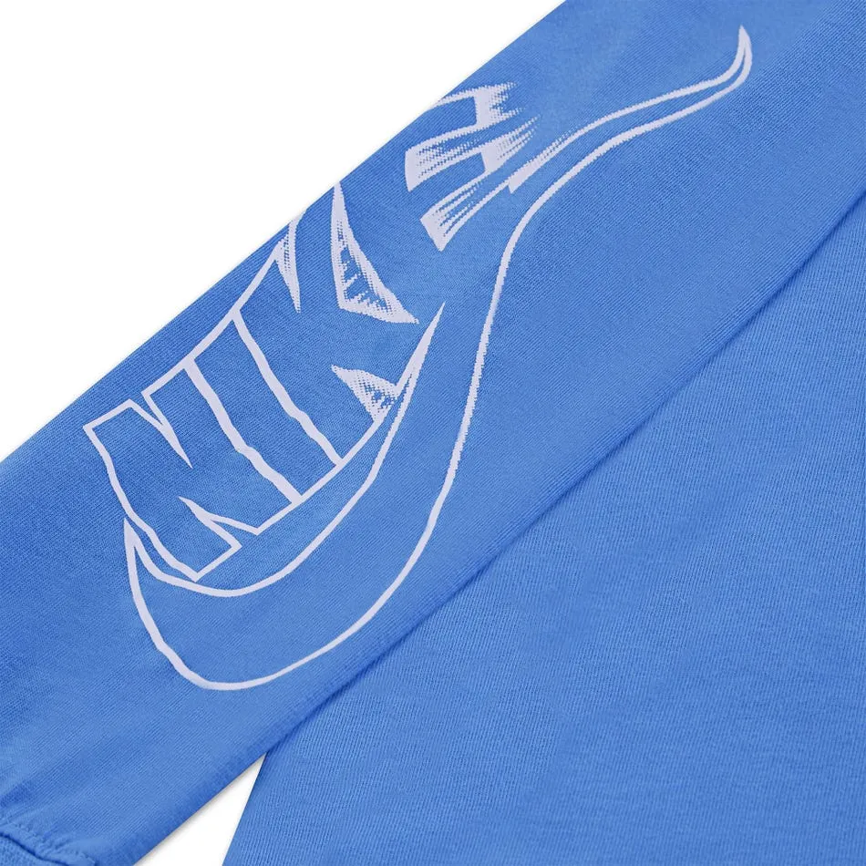 NIKE KID'S ON THE MOVE LONG SLEEVES BLUE SWEATSHIRT