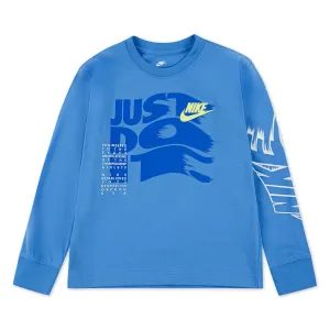 NIKE KID'S ON THE MOVE LONG SLEEVES BLUE SWEATSHIRT